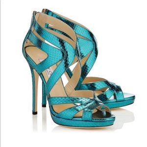 turquoise bridal shoes